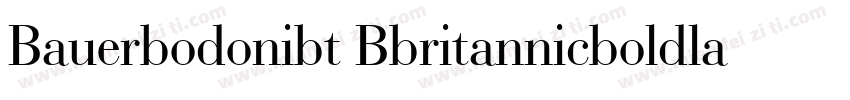 Bauerbodonibt Bbritannicboldlack字体转换